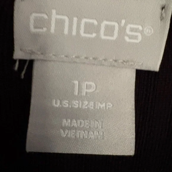 Chico's Elegant Black Knit Cardigan - Picture 3 of 3